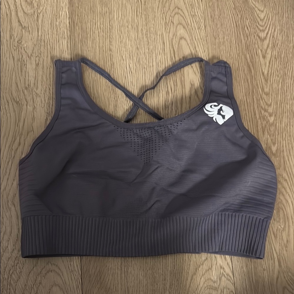 Gray Sports Bra